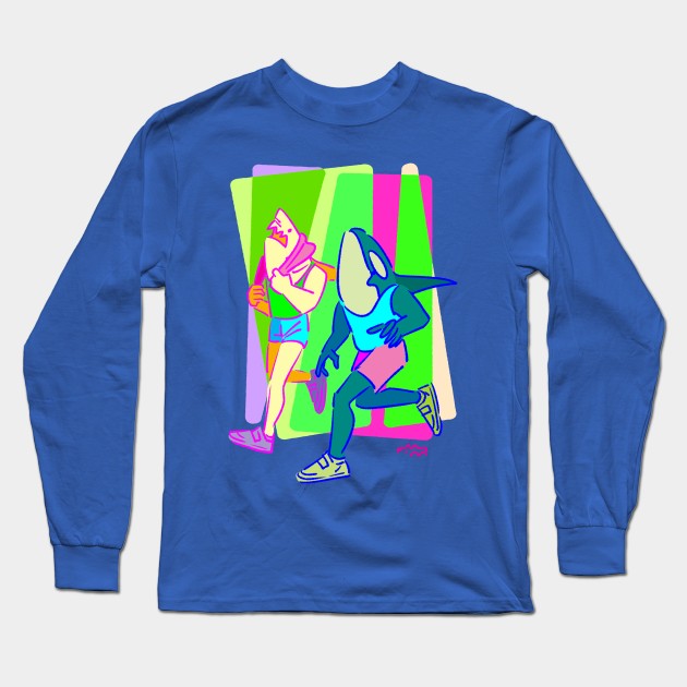 JOGGING Long Sleeve T-Shirt by rapidpunches